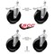 Service Caster 6 Inch Phenolic Swivel 3/8 Inch Threaded Stem Caster Total Lock Brake SCC, 2PK SCC-TSTTL20S615-PHS-381615-2-S-2 - alternate 4